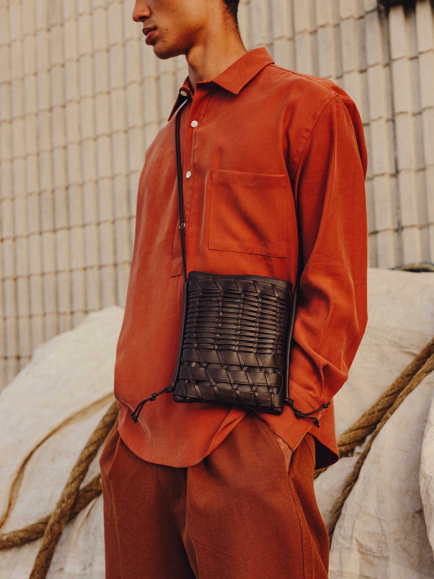 Hereu TRENA - Flat Square Crossbody Bag