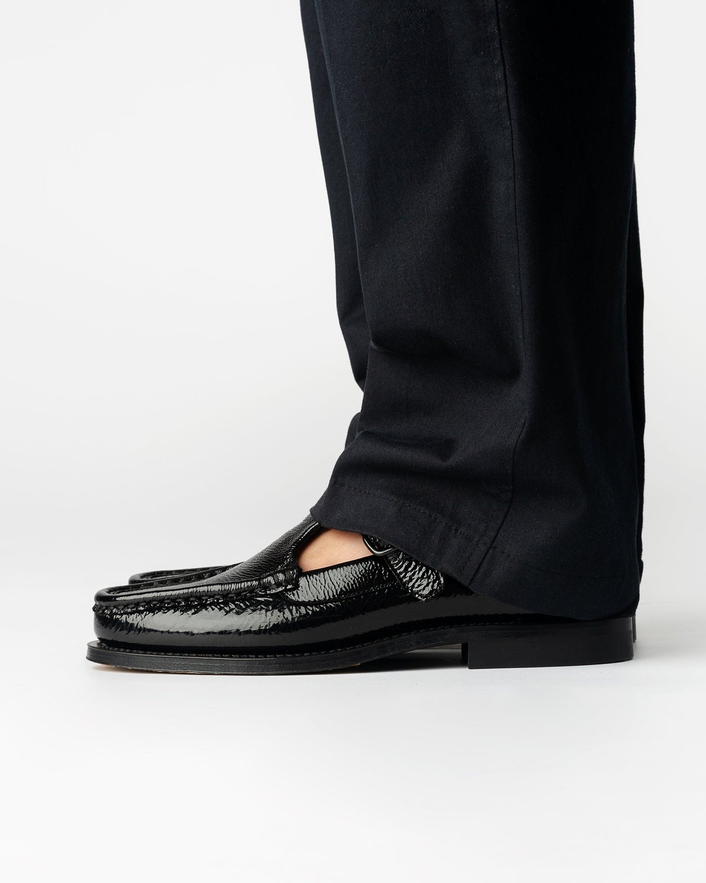 Hereu ALBER CRINKLED GLOSSY - T-bar Loafer