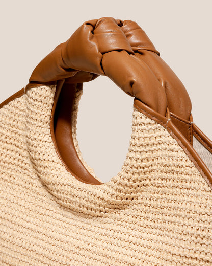 Hereu CASTELL RAFFIA - Knotted-handle Tote Bag