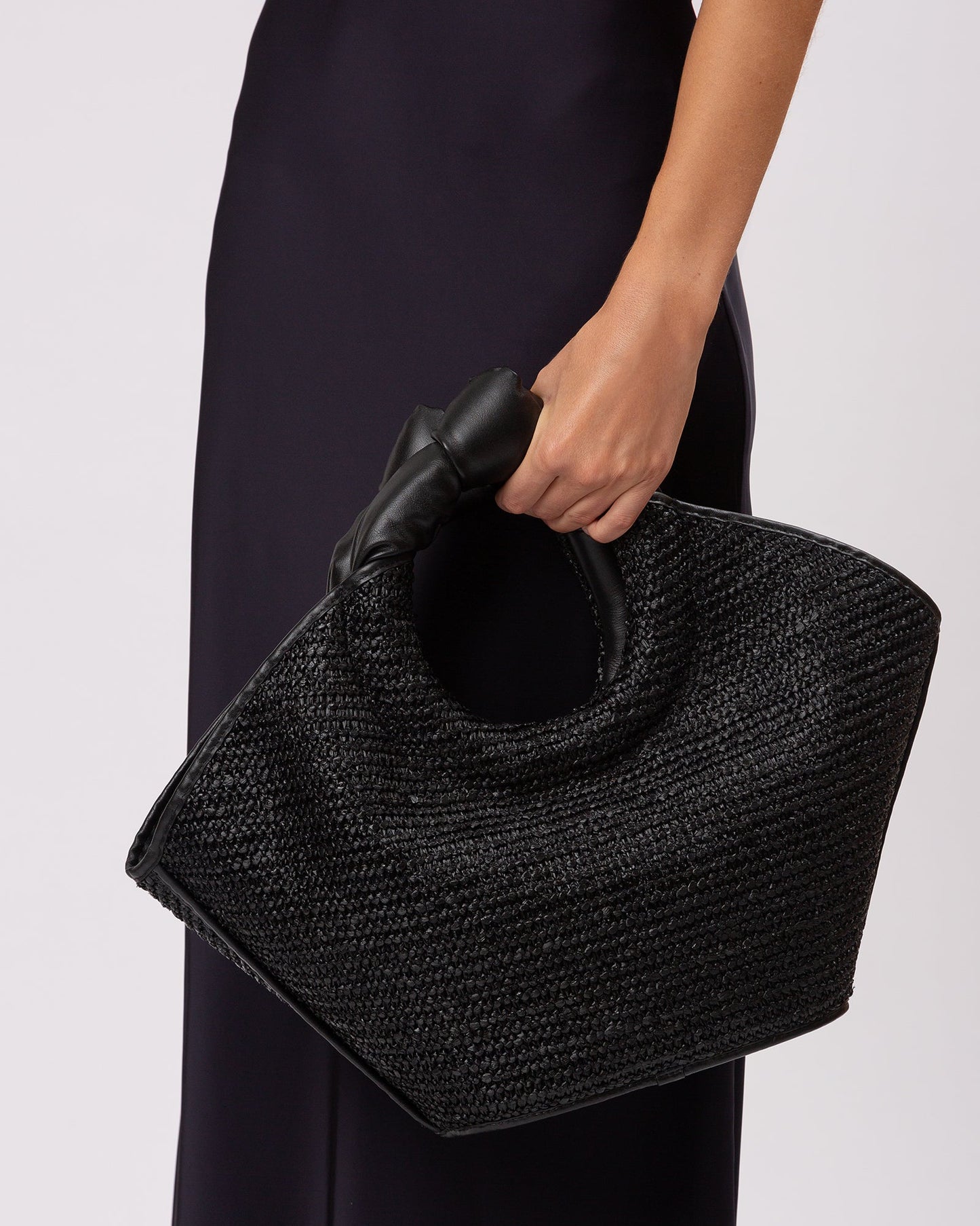 Hereu CASTELL RAFFIA - Knotted-handle Tote Bag