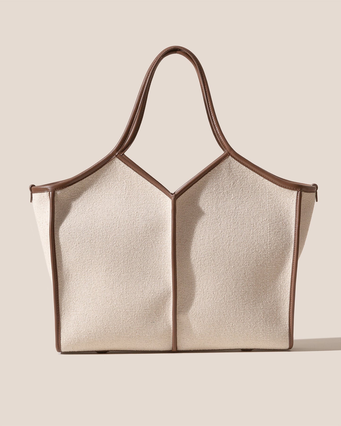 Hereu CALELLA SQUARED MEDIUM CANVAS - Leather-trimmed Tote Bag