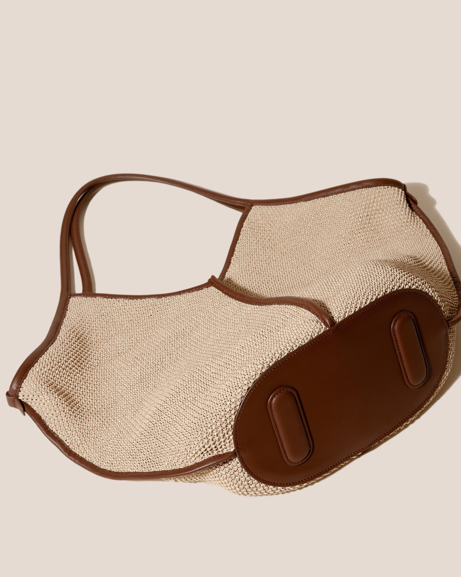 Hereu CALELLA SOFT RAFFIA - Leather-trimmed Tote Bag