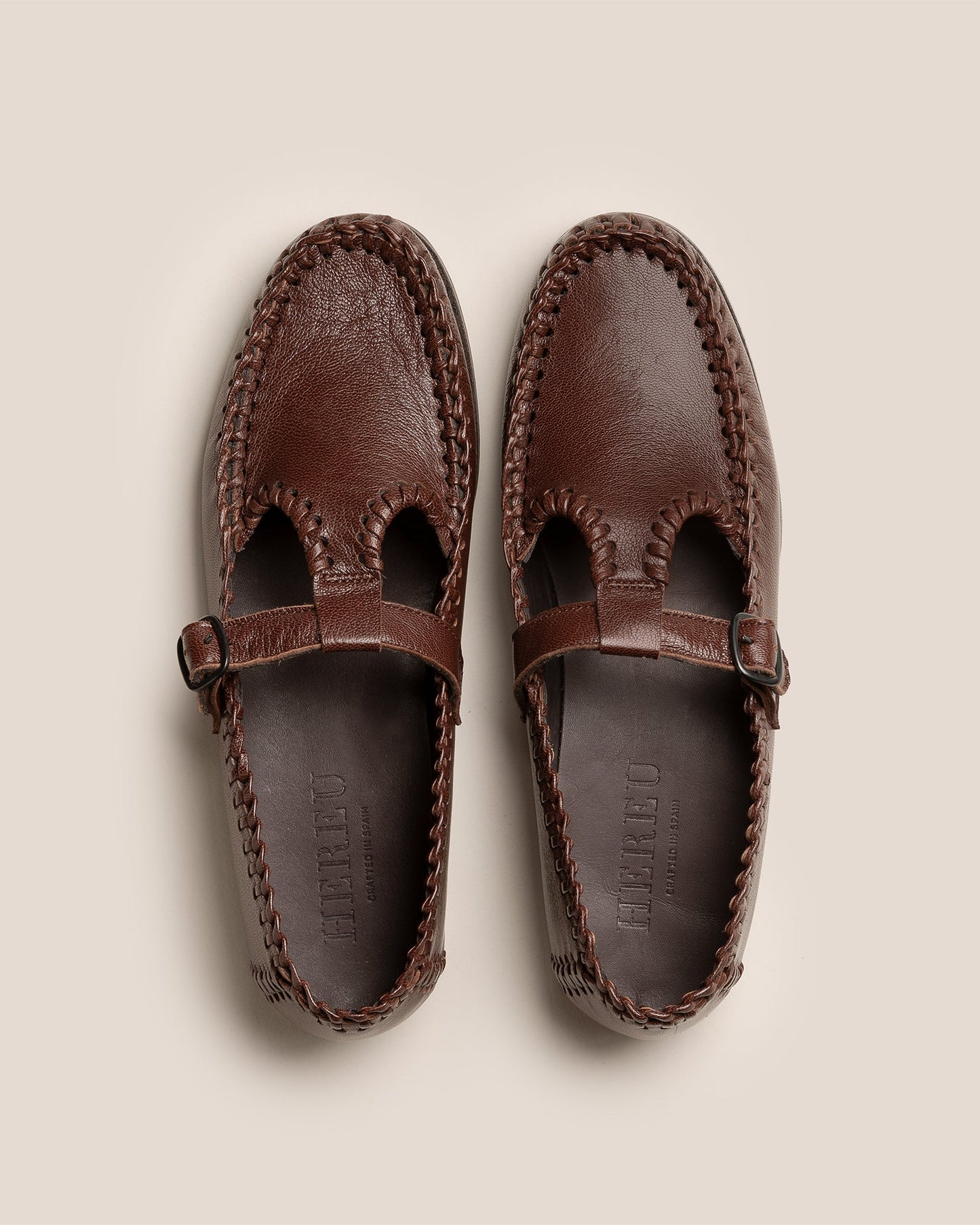 Hereu ALCOVER SUPPLE SHINY - Braided Seams T-bar Loafer