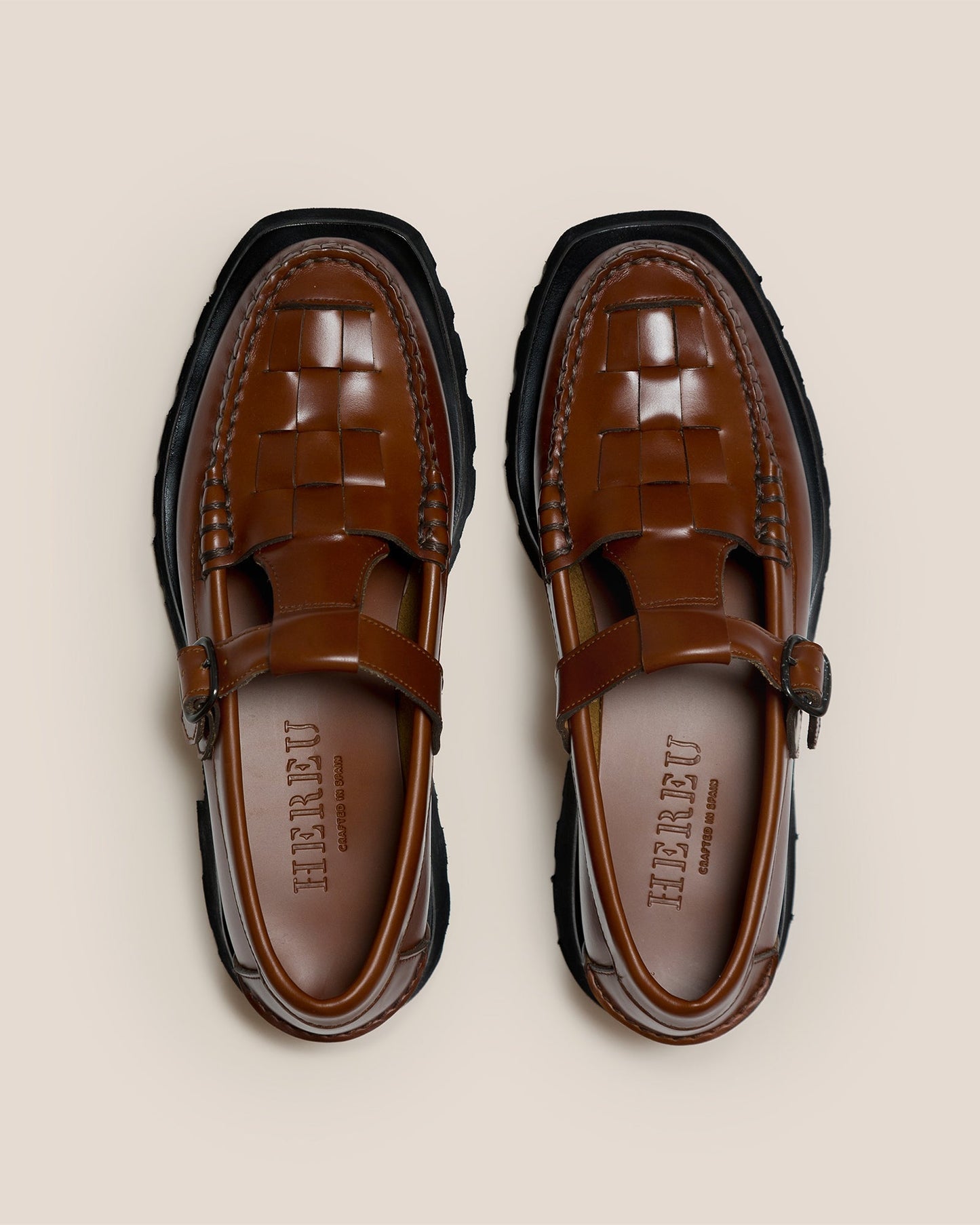 Hereu SOLLER SPORT - Tread Sole T-Bar Loafer