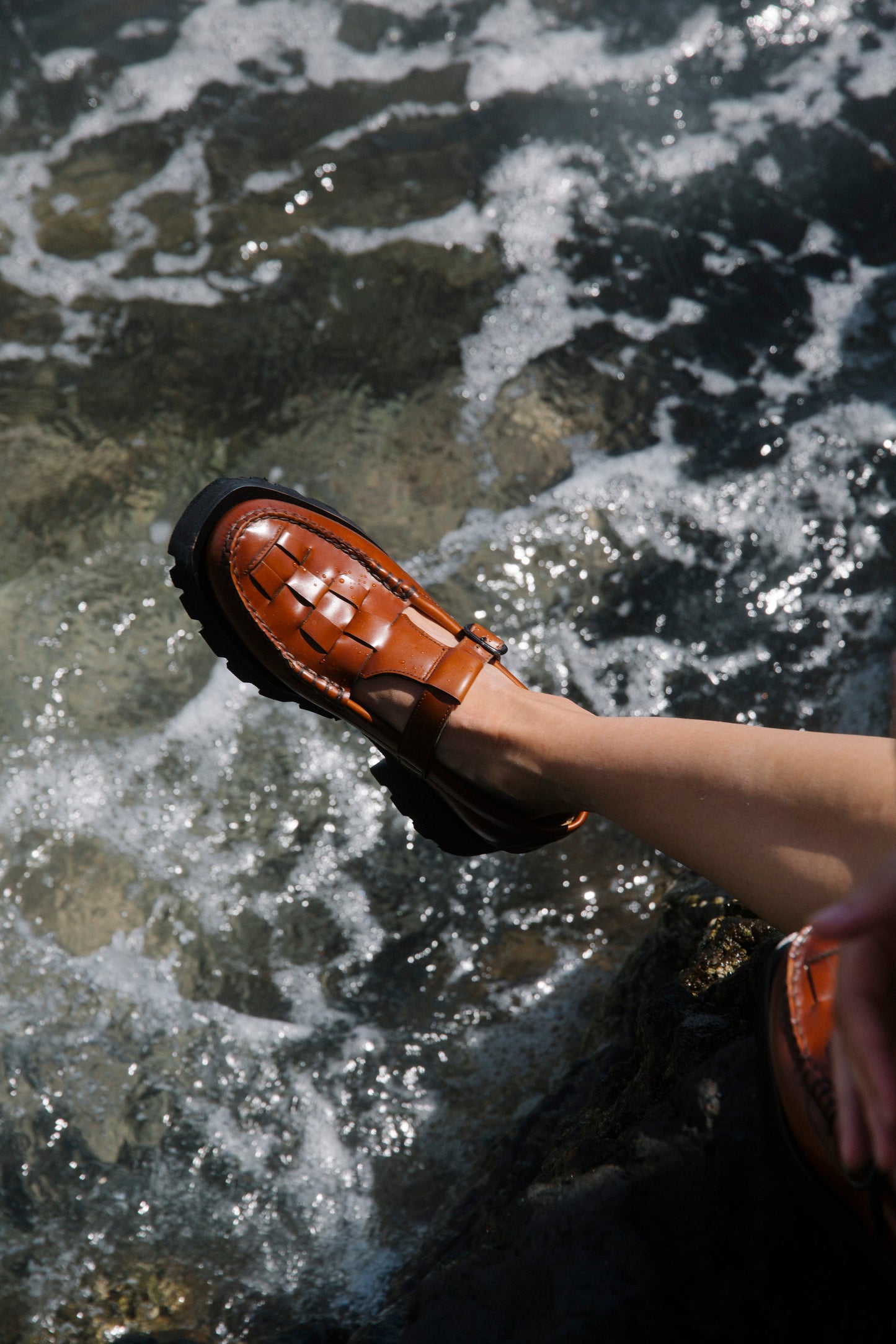 Hereu SOLLER SPORT - Tread Sole T-Bar Loafer