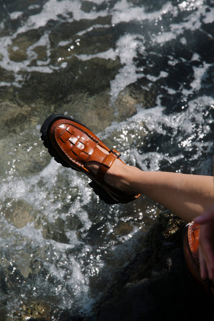 Hereu SOLLER SPORT - Tread Sole T-Bar Loafer