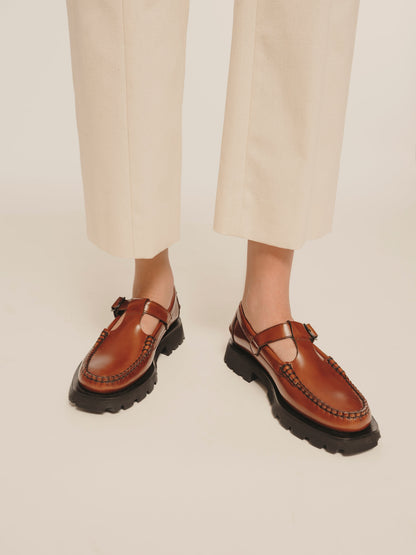 Hereu ALBER SPORT - Tread Sole T-Bar Loafer