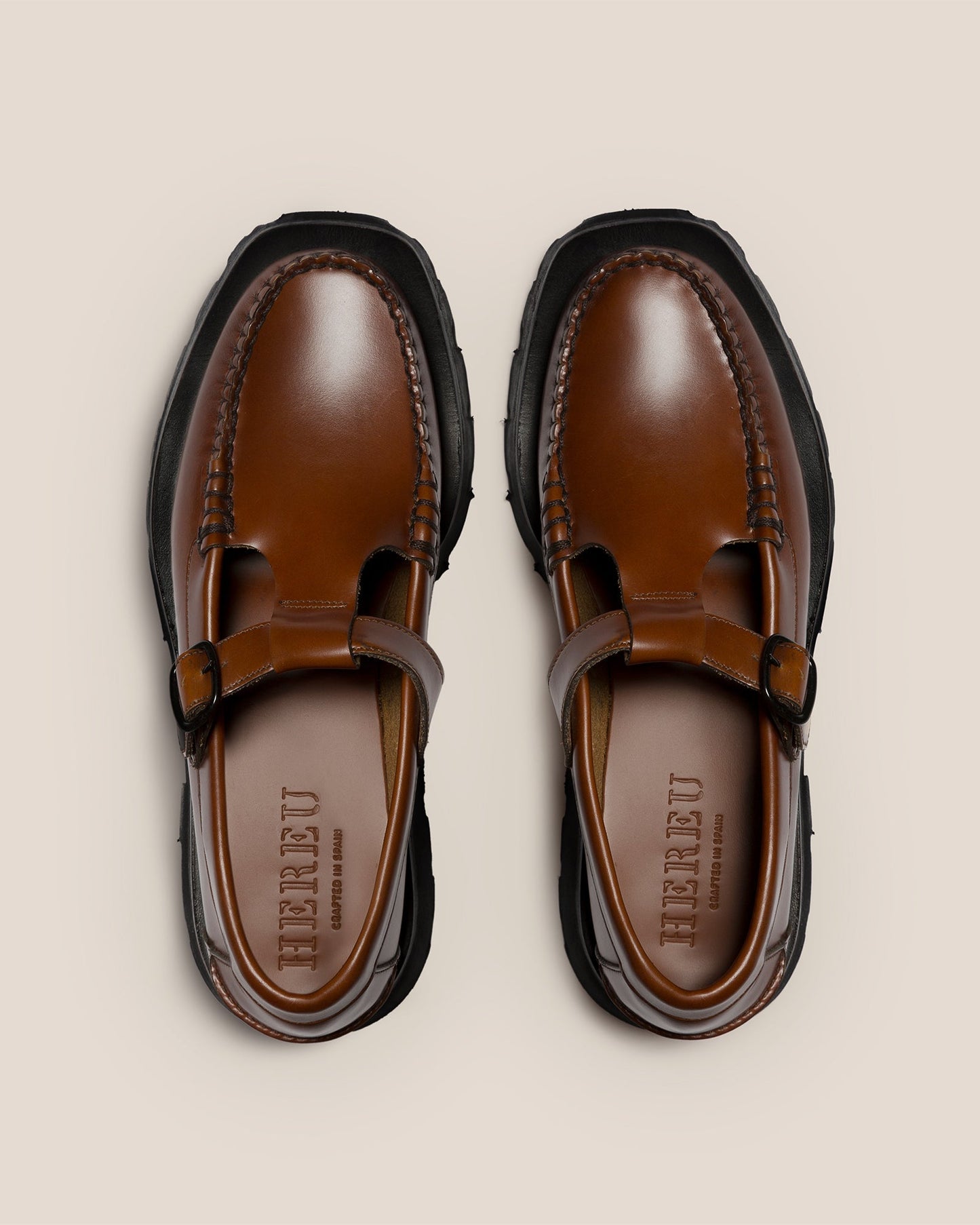 Hereu ALBER SPORT - Tread Sole T-Bar Loafer