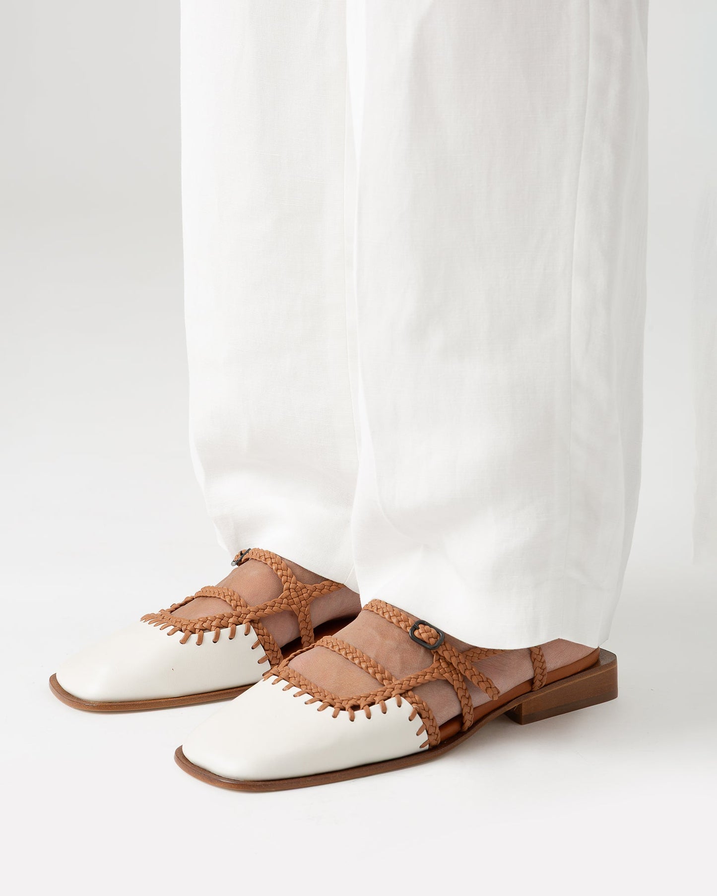 Hereu ADRATA - Woven Square-Toe Sandal