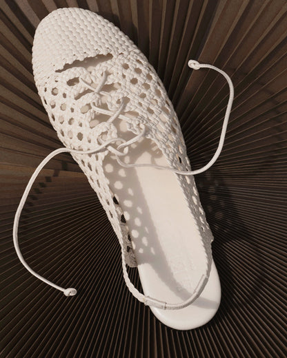 Hereu SARDANA - Lace-up Woven Slingback Sandal