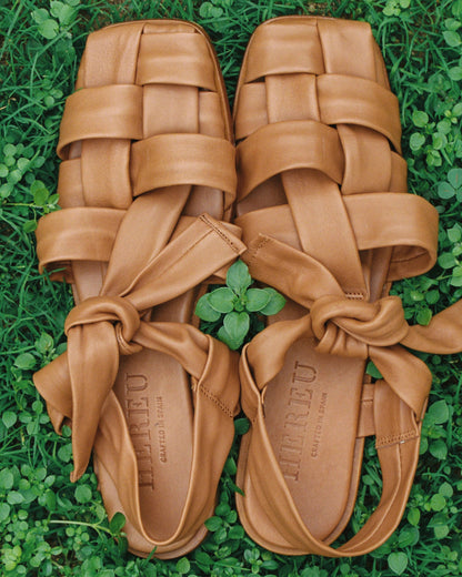 Hereu BENA - Interwoven Knotted T-bar Sandal