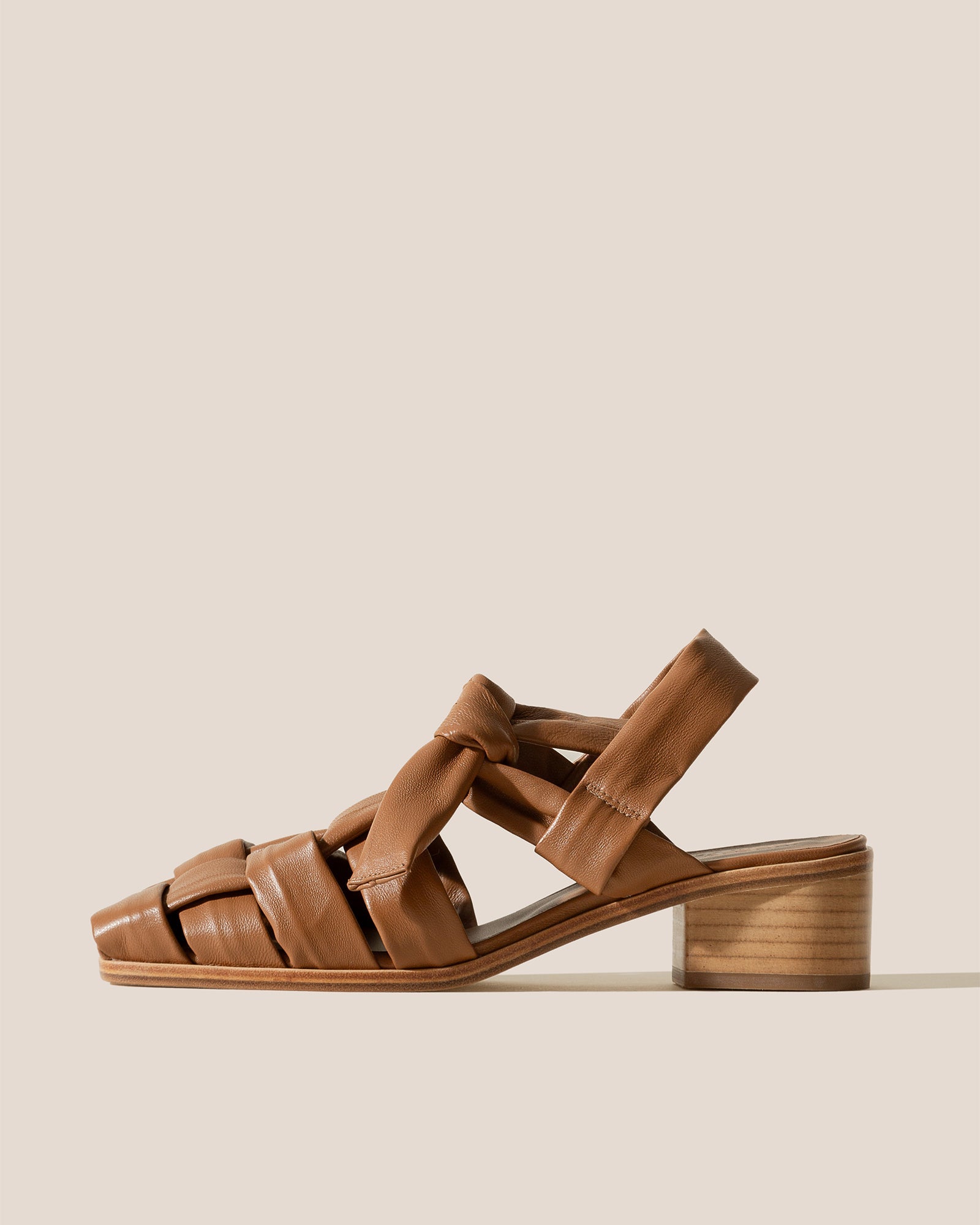 Hereu BENA HEELED - Interwoven Knotted T-bar Heeled Sandal
