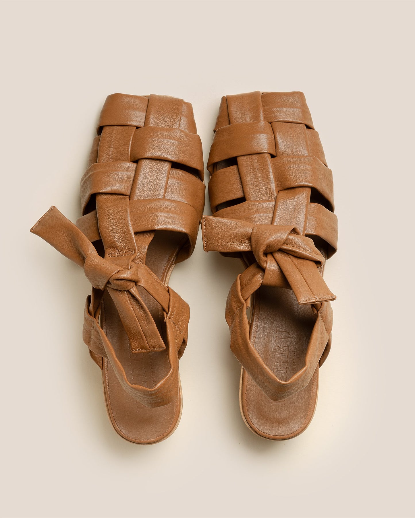 Hereu BENA HEELED - Interwoven Knotted T-bar Heeled Sandal