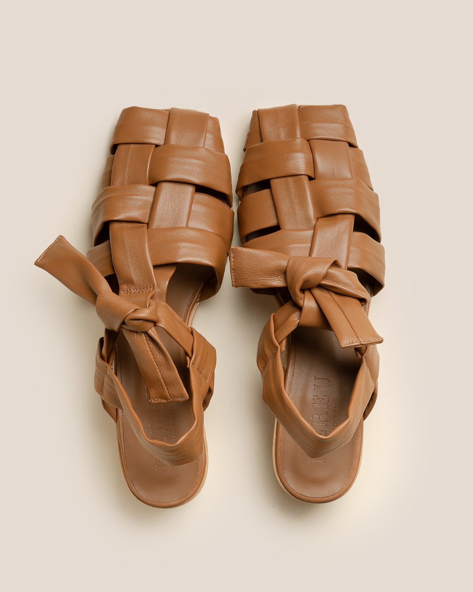 Hereu BENA HEELED - Interwoven Knotted T-bar Heeled Sandal