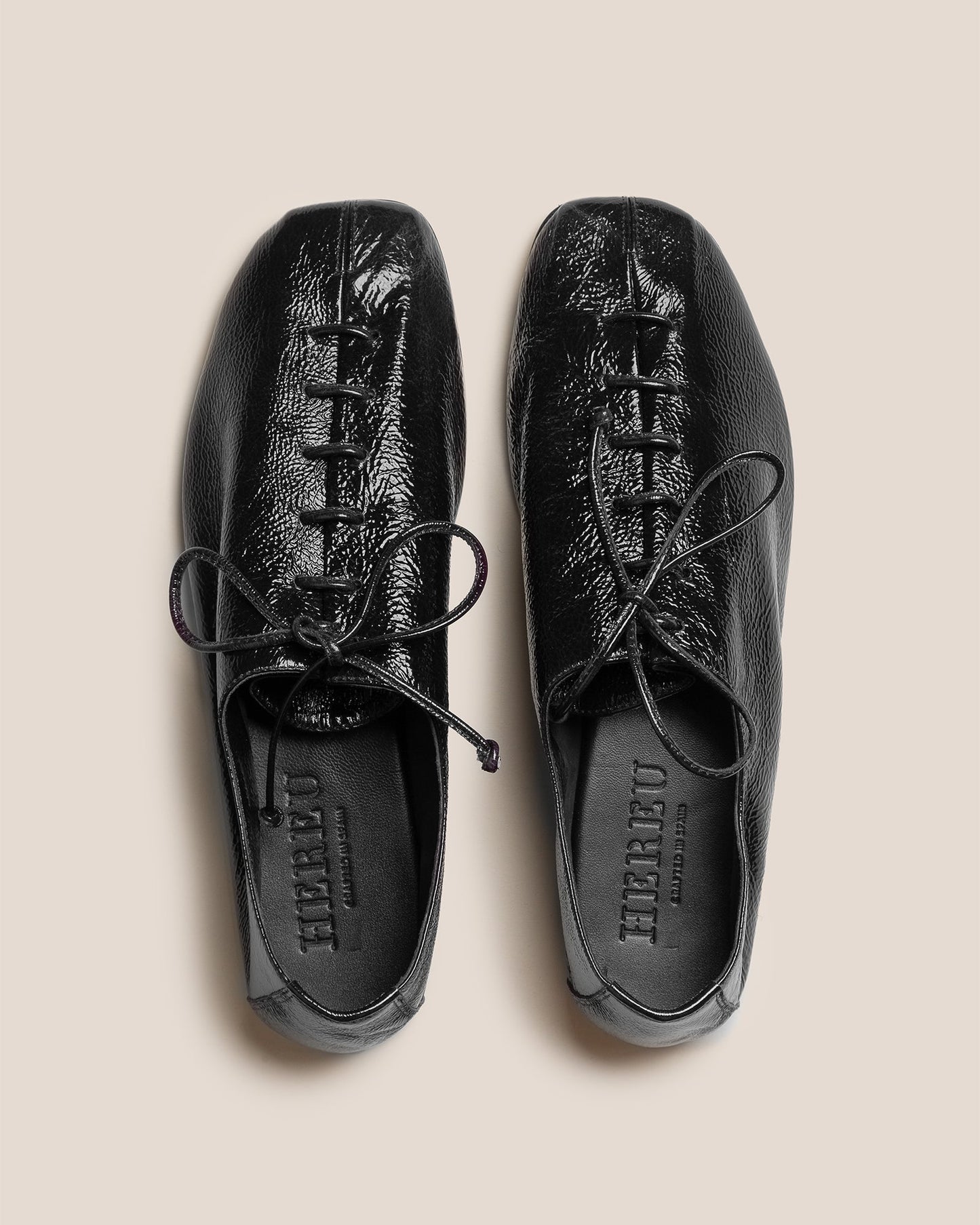 Hereu PLEGADA CRINKLED GLOSSY - Deconstructed Lace-up Shoe