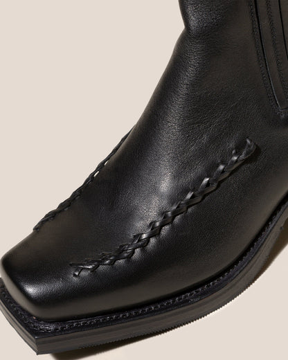 Hereu AGULLA - Square-Toe Braided Detail Chelsea Boot