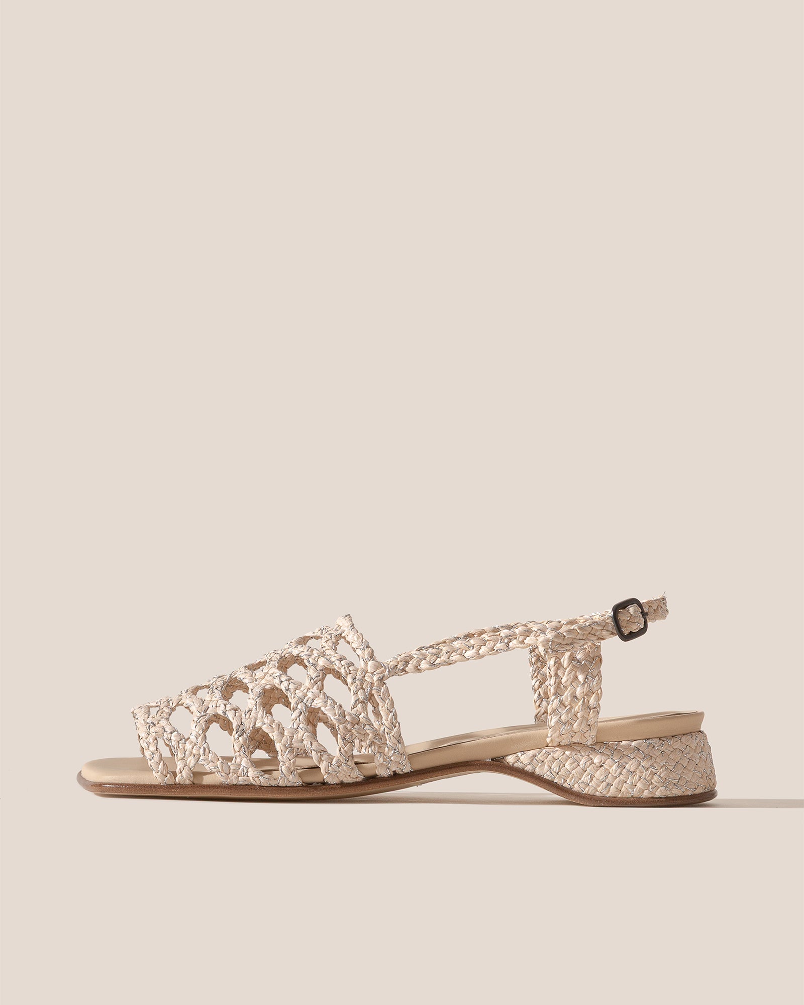 Hereu ALZIRA RAFFIA LUREX - Woven Slingback Sandal