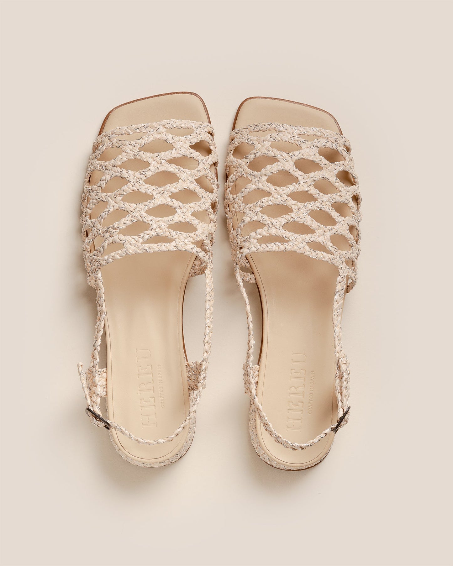 Hereu ALZIRA RAFFIA LUREX - Woven Slingback Sandal