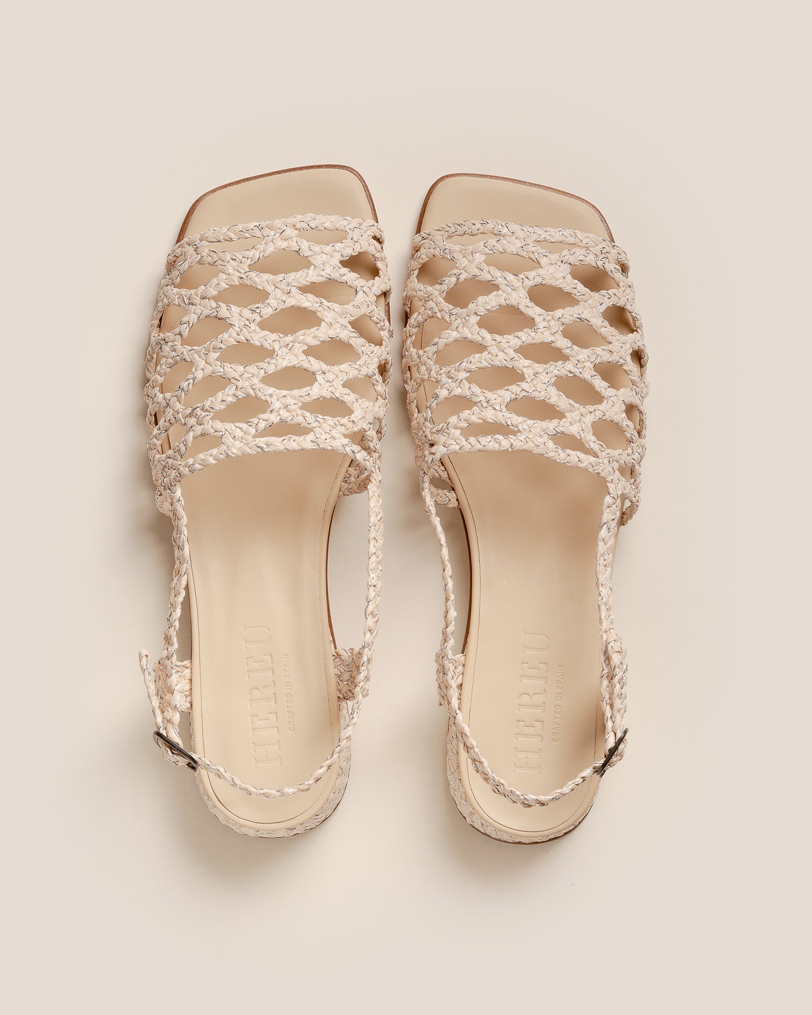 Hereu ALZIRA RAFFIA LUREX - Woven Slingback Sandal