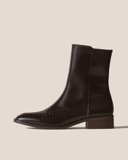 Hereu METLA POLISHED - Almond Toe Mid Calf Boot