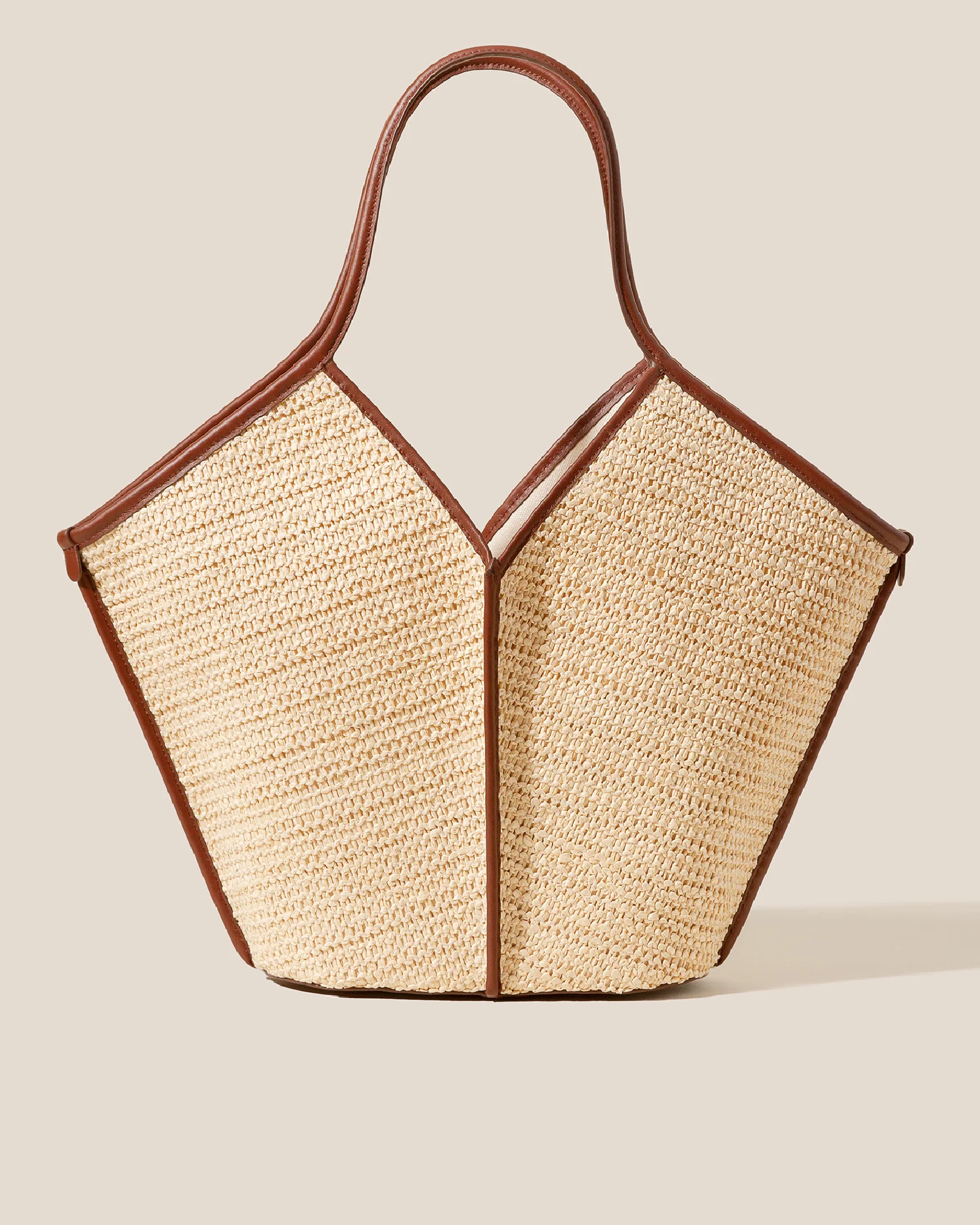 Hereu CALELLA RAFFIA - Leather-trimmed Tote Bag