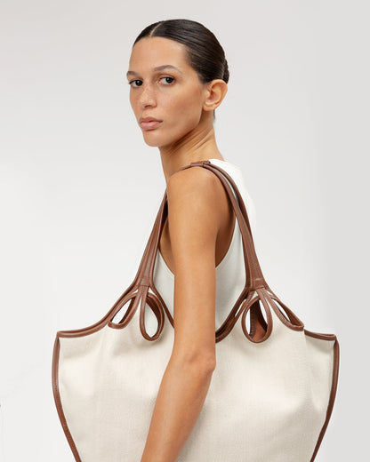 Hereu ESCALA LINEN - Cut-Out Tote Bag