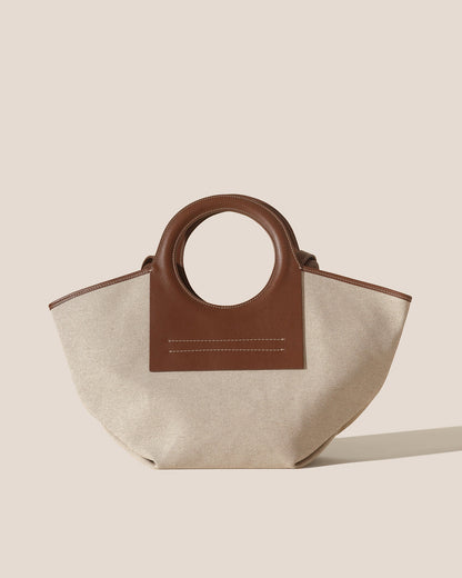 Hereu CALA S - Leather-trimmed Canvas Tote Bag
