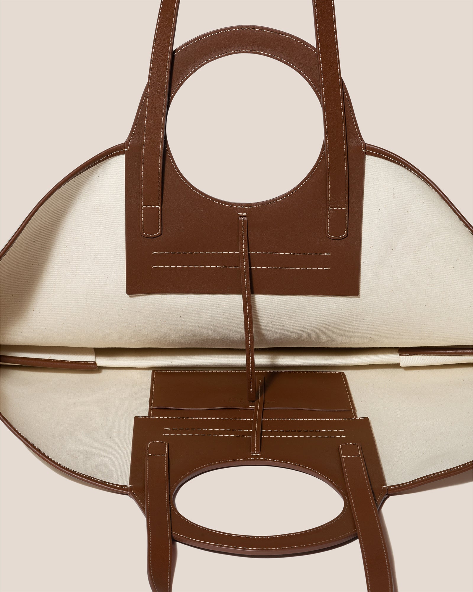 Hereu CALA S - Leather-trimmed Canvas Tote Bag