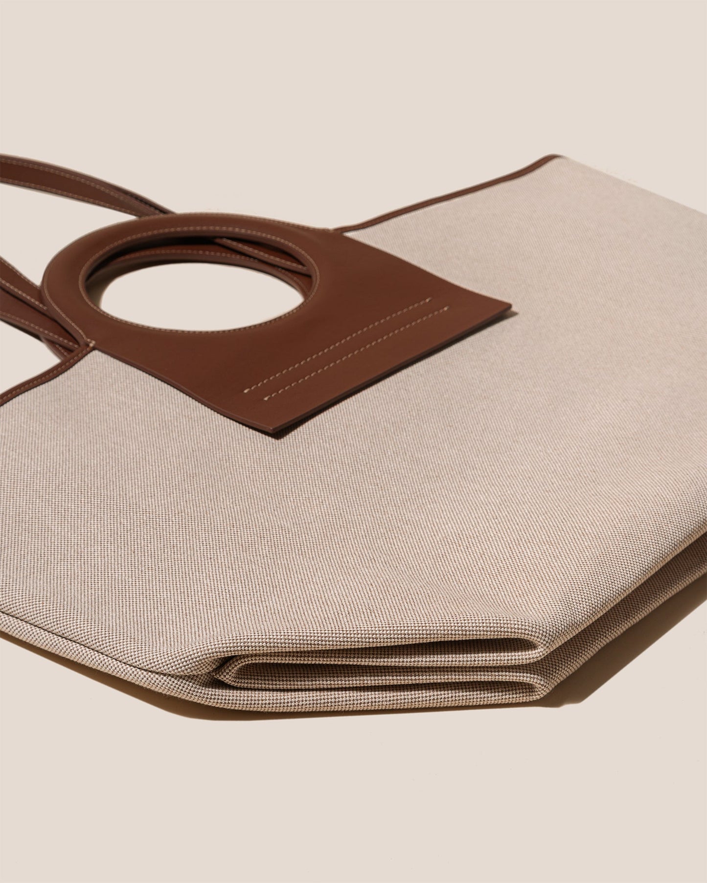 Hereu CALA S - Leather-trimmed Canvas Tote Bag