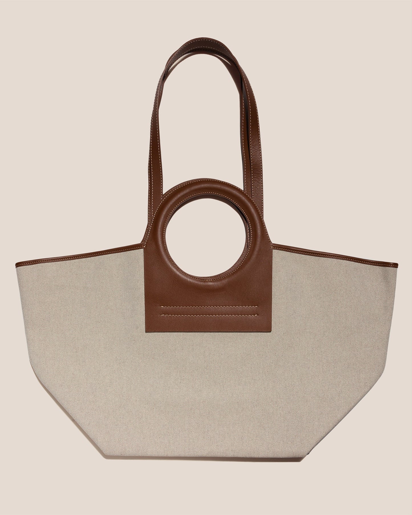 Hereu CALA L - Leather-trimmed Canvas Tote Bag
