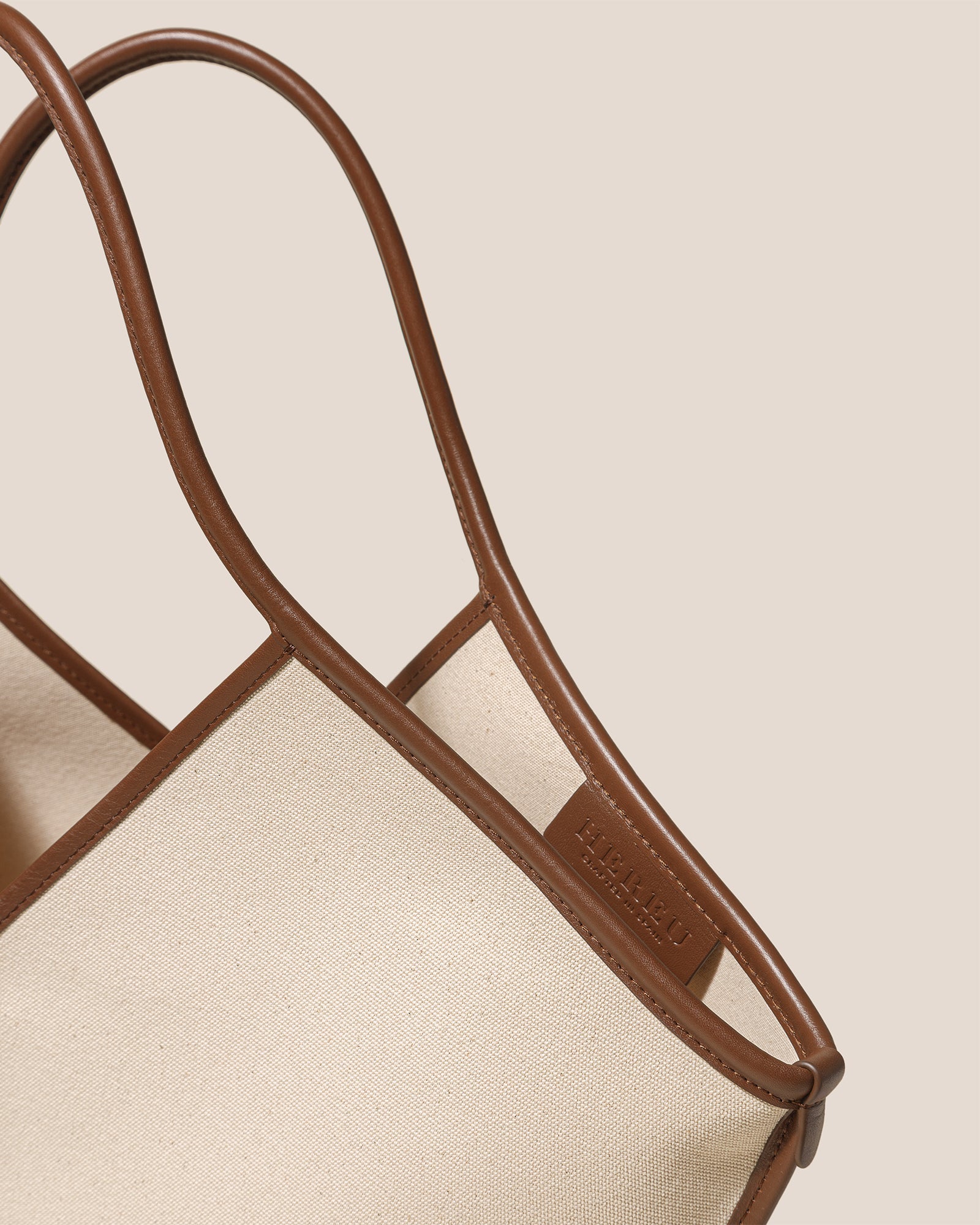 Hereu CALELLA - Leather-trimmed Organic Cotton Tote Bag