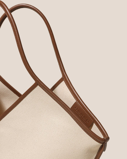Hereu CALELLA - Leather-trimmed Organic Cotton Tote Bag