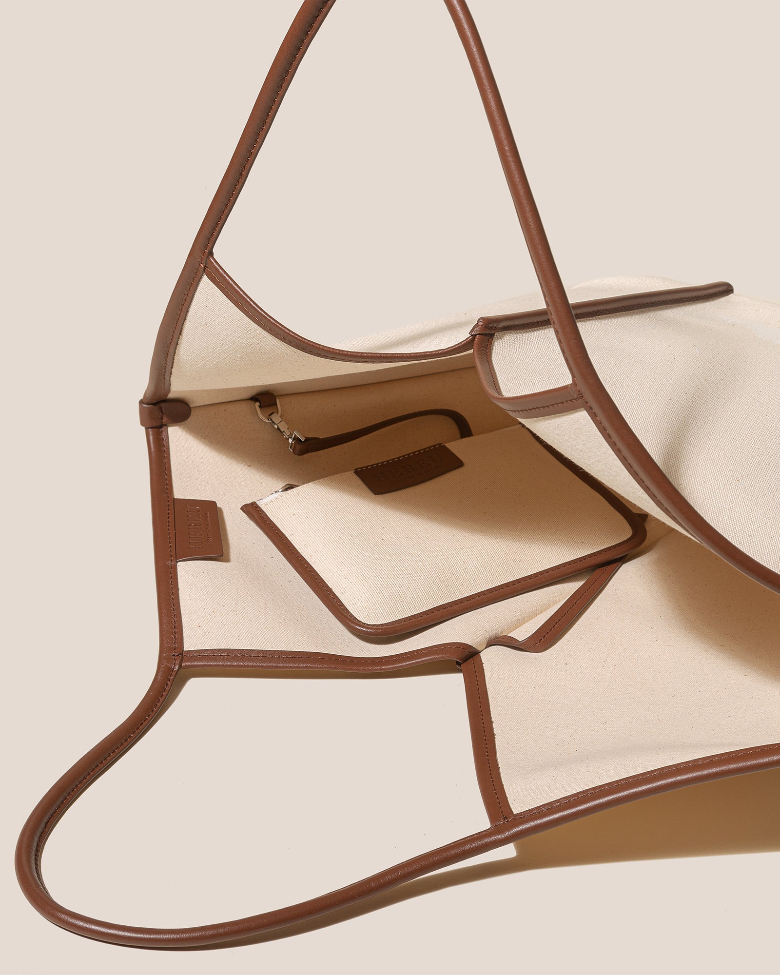 Hereu CALELLA - Leather-trimmed Organic Cotton Tote Bag