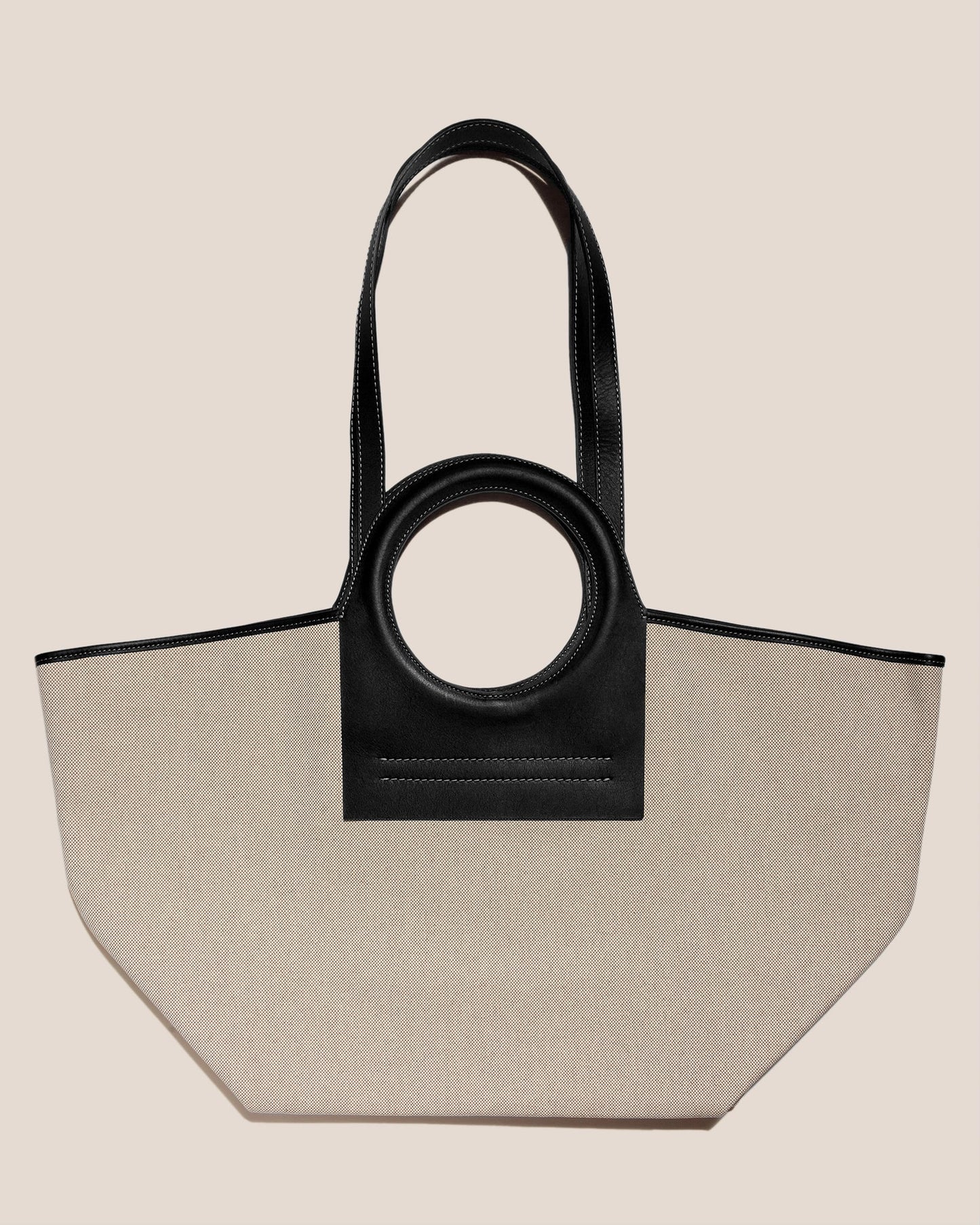 Hereu CALA L - Leather-trimmed Canvas Tote Bag