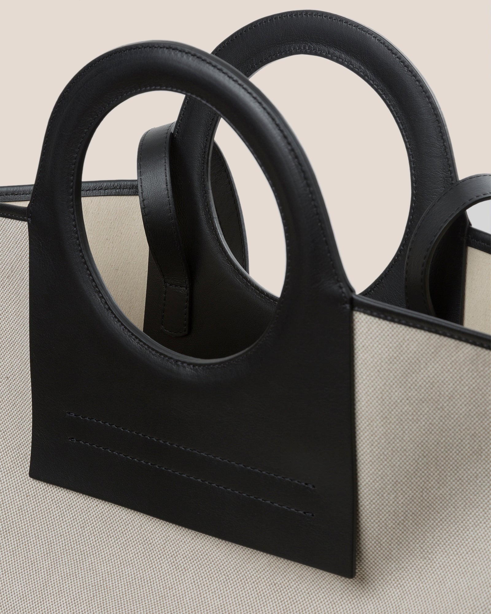 Hereu CALA L - Leather-trimmed Canvas Tote Bag