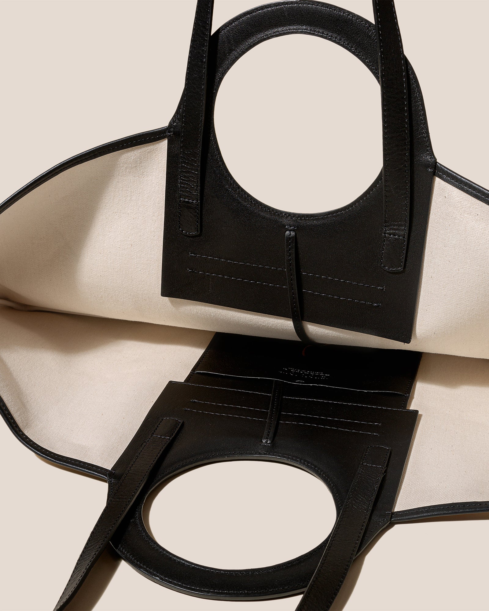 Hereu CALA L - Leather-trimmed Canvas Tote Bag