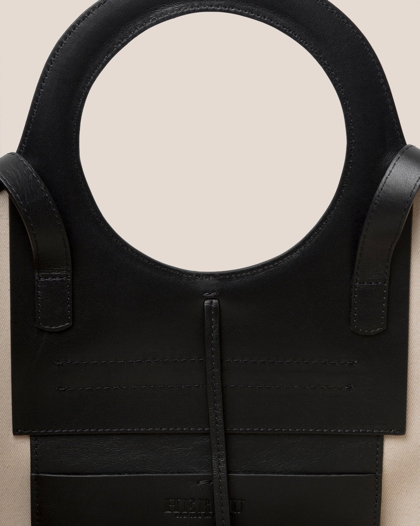 Hereu CALA L - Leather-trimmed Canvas Tote Bag