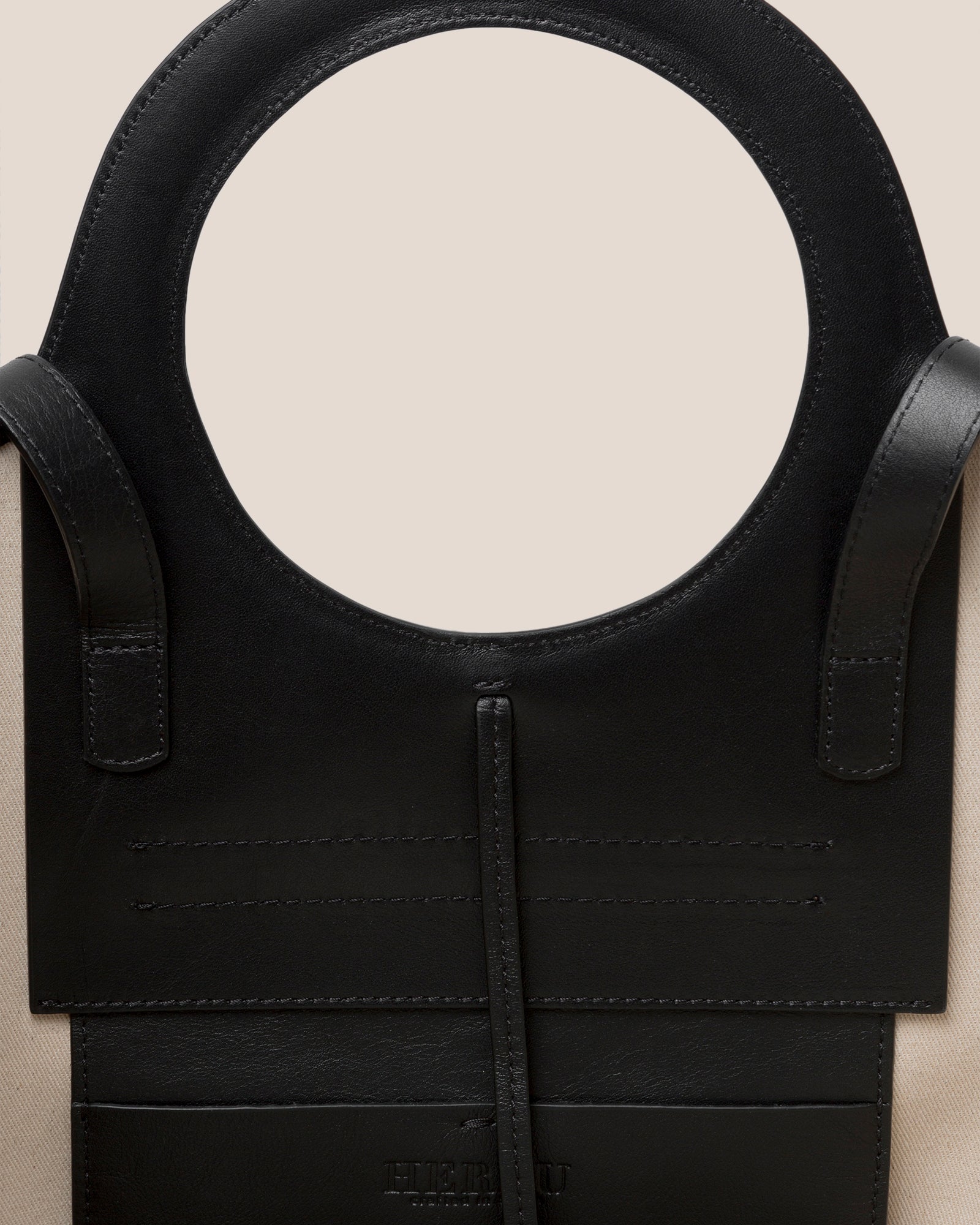 Hereu CALA L - Leather-trimmed Canvas Tote Bag