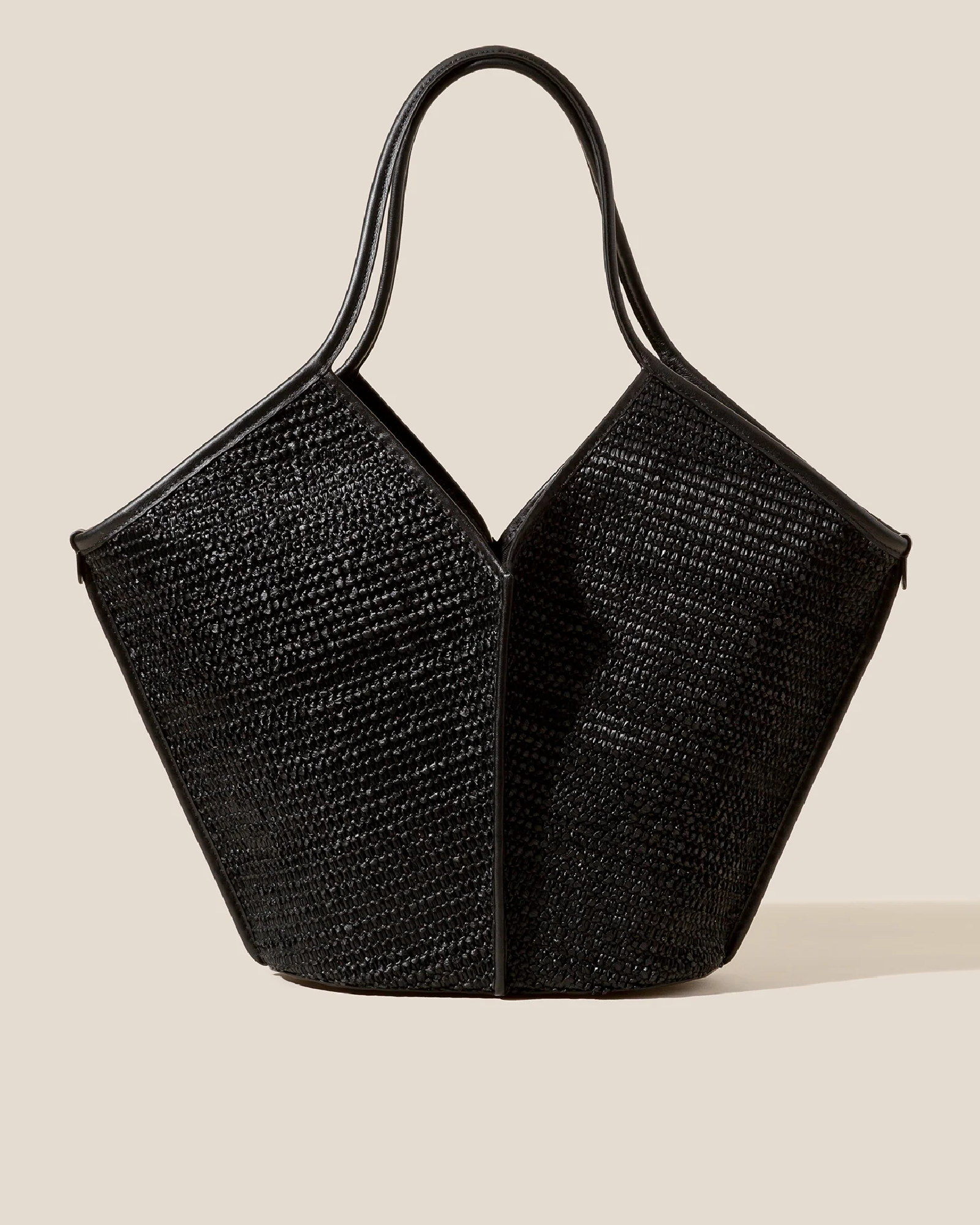 Hereu CALELLA RAFFIA - Leather-trimmed Tote Bag