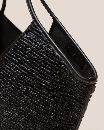 Hereu CALELLA RAFFIA - Leather-trimmed Tote Bag