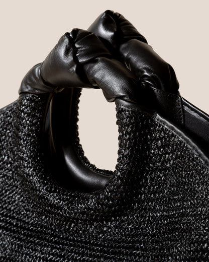 Hereu CASTELL RAFFIA - Knotted-handle Tote Bag
