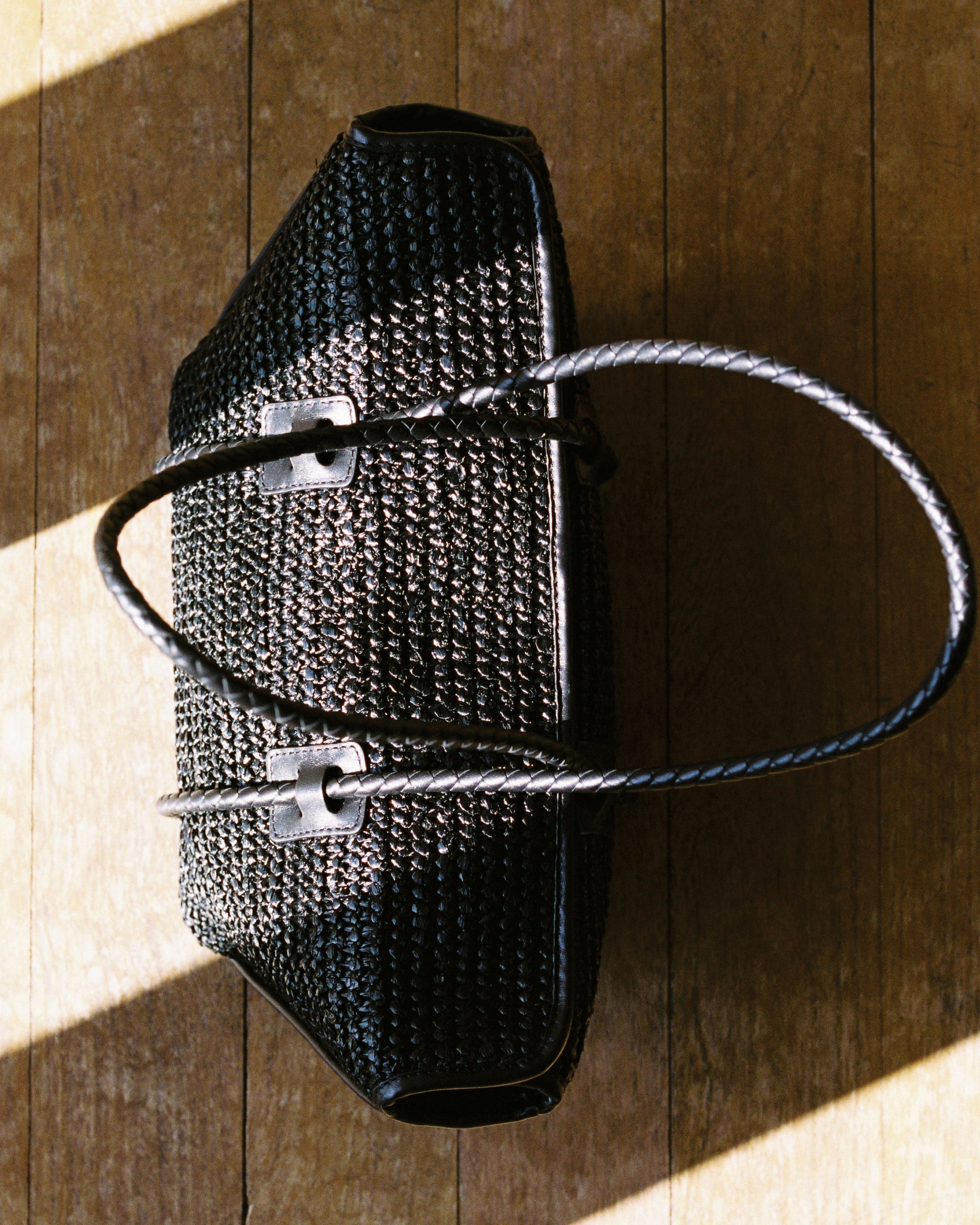 Hereu FORNA RAFFIA - Leather Framed Shoulder Bag