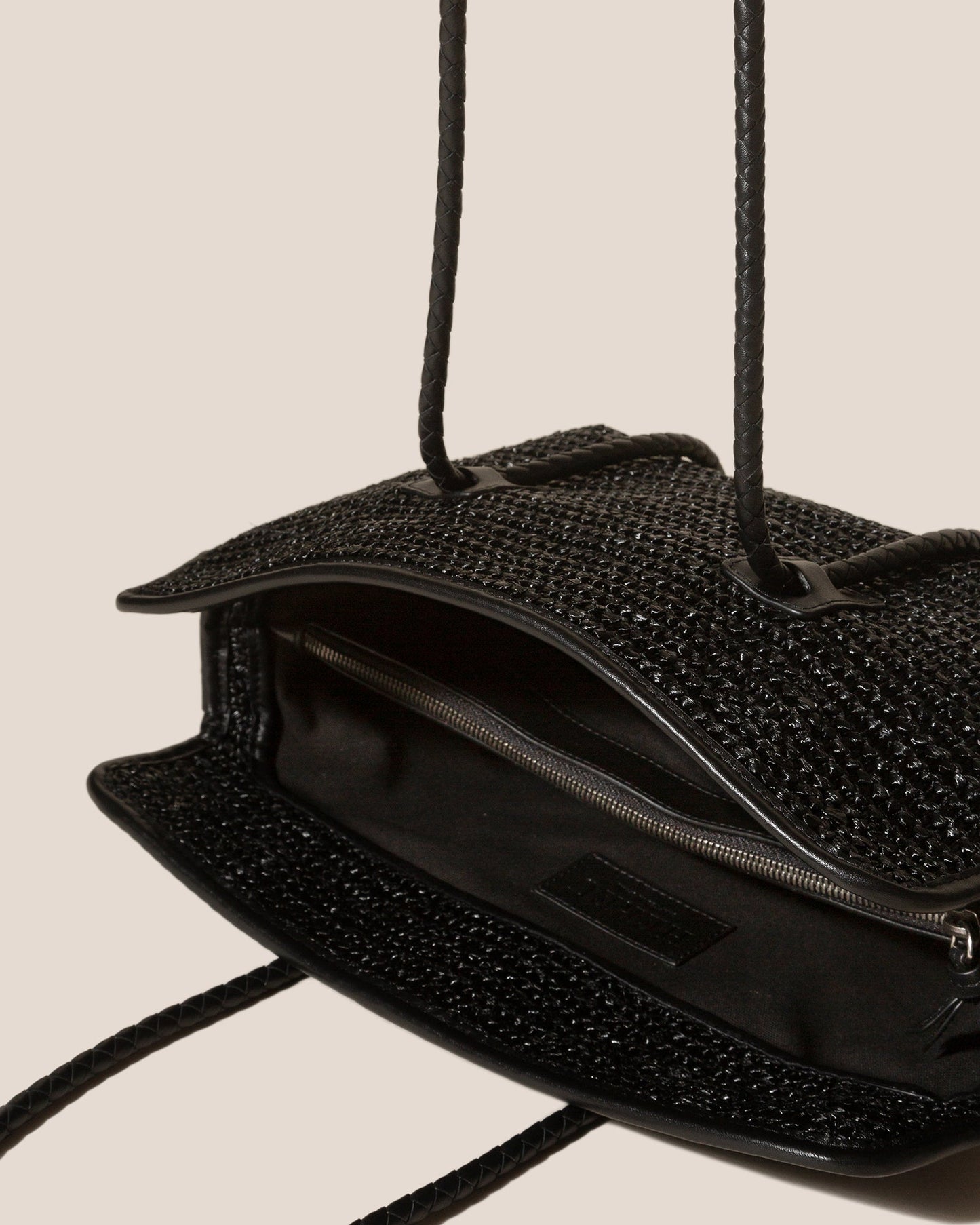 Hereu FORNA RAFFIA - Leather Framed Shoulder Bag