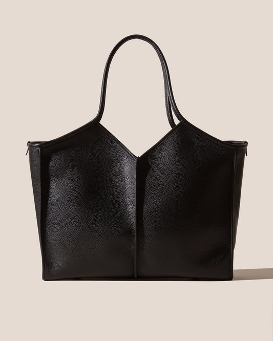 Hereu CALELLA SQUARED MEDIUM GRAINY - Leather-trimmed Tote Bag