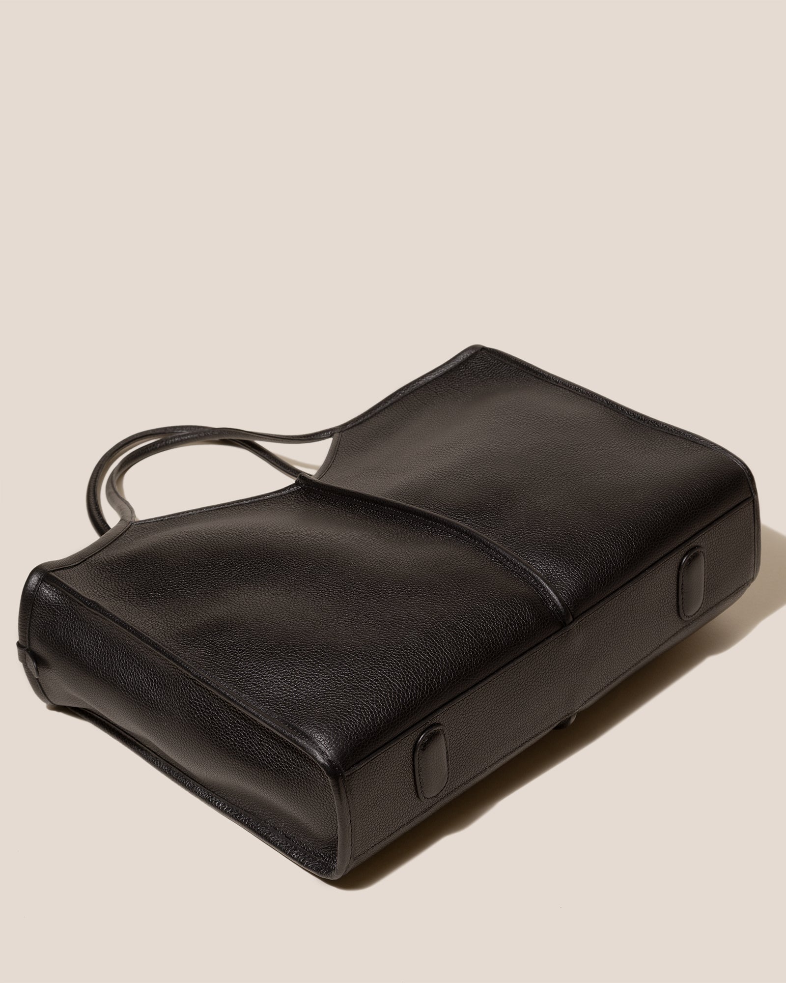 Hereu CALELLA SQUARED MEDIUM GRAINY - Leather-trimmed Tote Bag