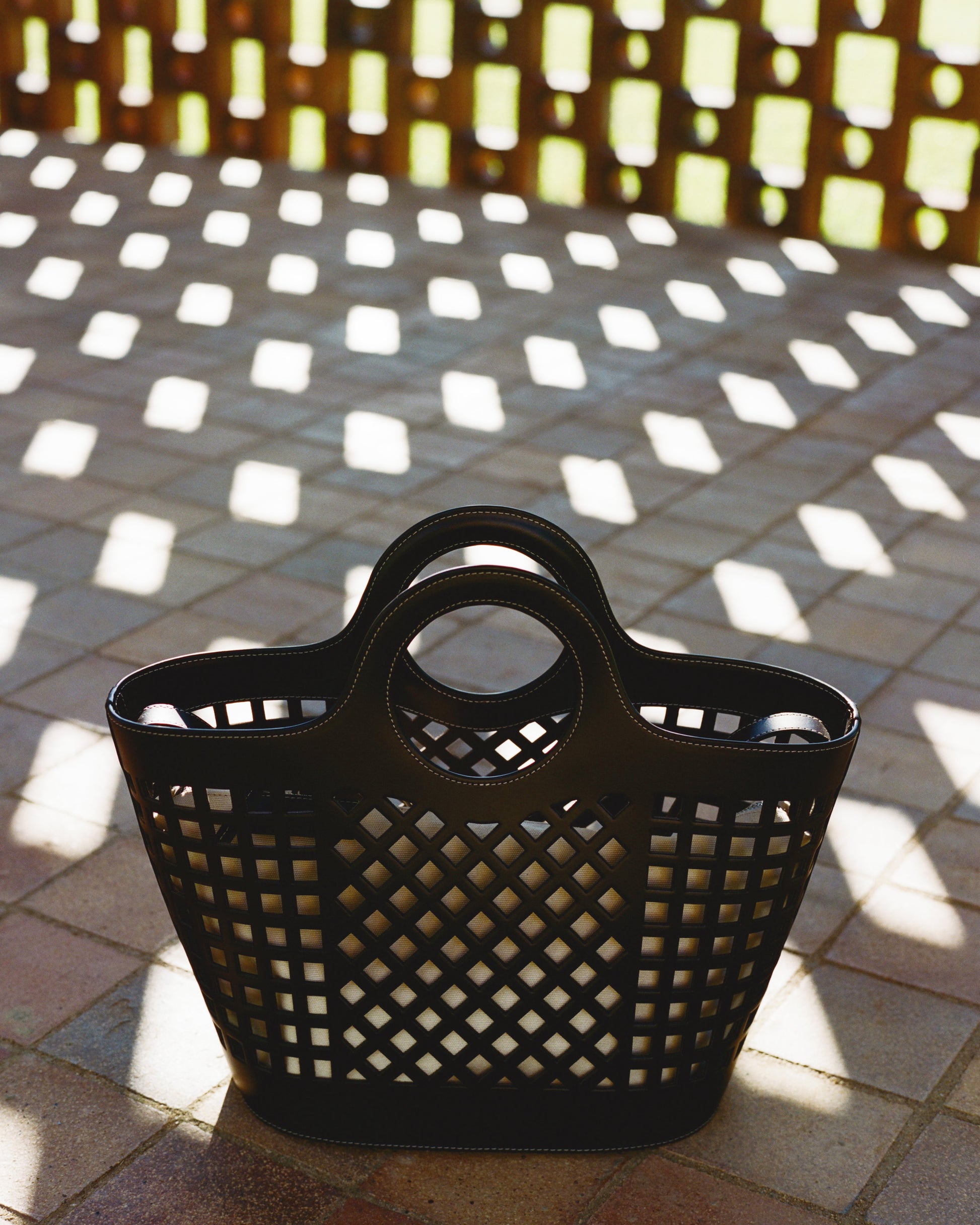 Hereu COLMADO - Cut-out Leather Tote Bag