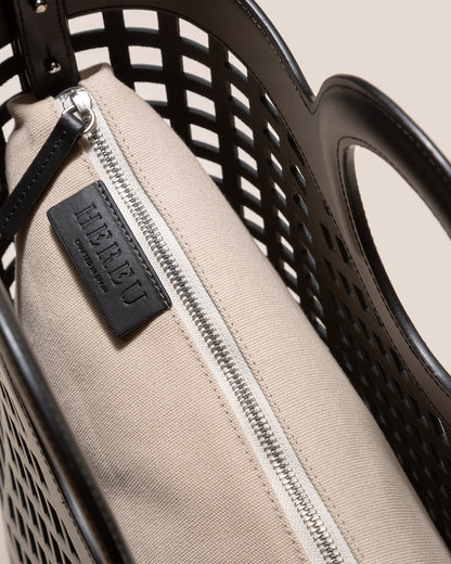 Hereu COLMADO - Cut-out Leather Tote Bag