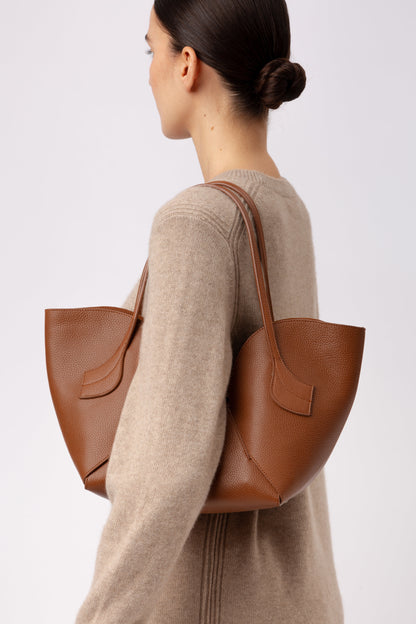 Hereu SEPAL S GRAINY - Tulip Shape Zipped Tote Bag