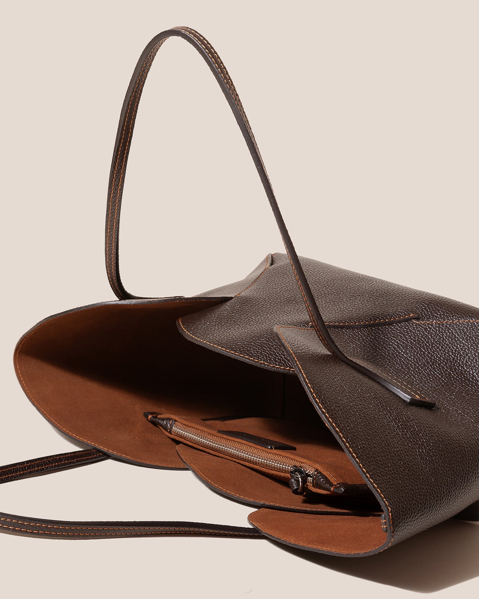 Hereu SEPAL S GRAINY - Tulip Shape Zipped Tote Bag