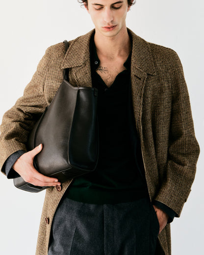 Hereu CALELLA SQUARED MEDIUM GRAINY - Leather-trimmed Tote Bag